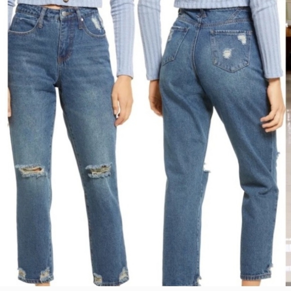 PTCL High Rise Deconstructed Rigid Mom jeans